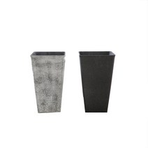 러버플랜터06 FRP화분 2p, BLACK WASH, CONCRETE