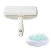 멍냥 반려동물 털 제거 반영구 돌돌이 19cm + 브러쉬 세트, 랜덤발송(돌돌이), 민트(브러쉬), 1세트