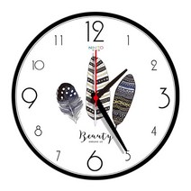 이지플 우드 심플 무소음 벽시계 30cm, 깃털1-3