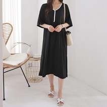 팡팡샵 R엔젤 배색 임산부 원피스