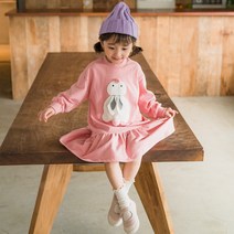 라라아망 여아용 폼폼토끼 원피스