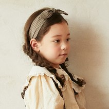 채니봉봉 글로이 체크 골덴 고무줄 밴드