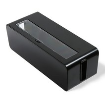 히키스 투명커버 멀티탭 케이블 전선 정리함 블랙 L, 1개