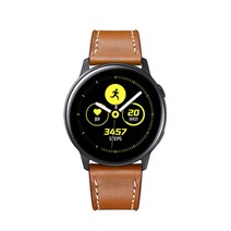 코쿼드 갤럭시 액티브 1/2/워치3/워치4/워치4클래식 20mm 시계줄 럭스 레더밴드 (40/41/42mm 호환 가능), 브라운, 1개