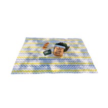 물결 마감 북유럽 피크닉 매트, 옐로우지그재그