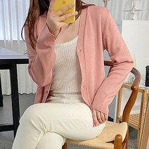 제이에이치스타일 여성용 소프트 소매 트임 가디건