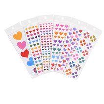 스티커마켓 오로라 하트 스티커 6종 세트, 혼합색상, 1세트