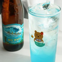 레이지띵 키드 베어 롱 글라스 물컵 435ml, 머메이드, 1개