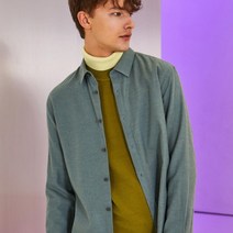 TNGT 남성용 레귤러핏 면기모 셔츠 TGSH0D261E2