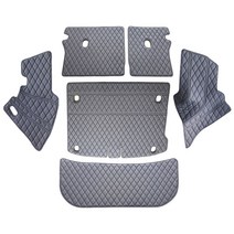 차팡 풀커버 일반 원단 차량용 트렁크매트 블랙 앤 블랙 + 벨크로 까끌이 15p + 보들이 15p, 코나 5인승(스피커 무)