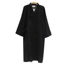 프리미엄 순면 샤워가운 M YP39, 블랙, 1개