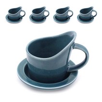 달소금 예쁜 도자기 싱글 종이컵 홀더 받침 5p세트, 피콕 유광