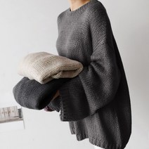 보리맘 임산부 라운드넥 니트 M352