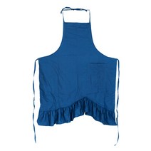 윰스 린넨 주름 앞포켓 민소매 앞치마 블루 1개