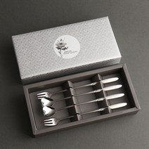 인스푼 엔젤하트 롱앤롱 장례답례품K 세트, 6개, 롱티스푼 2p + 롱포크 2p