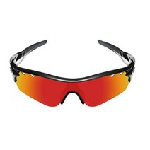 EyeNiz 오클리 선글라스 레이다락 패스 일반 호환 교체렌즈, 파이어 레드