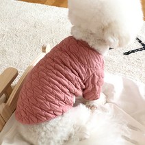 바이담수미 강아지 베이직 깔깔이 점퍼, 핑크