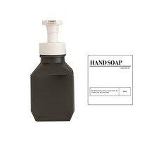 뉴앤룩 핸드워시 리필 용기 폴리 거품형 다크그레이 280ml + 핸드솝 스티커 세트, 1세트