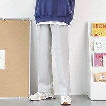 맨타임 남성용 WG 데일리 구김제로 와이드 슬랙스