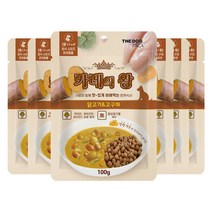 더독 생후 6개월이후 카레의 왕 강아지 습식사료 파우치 6p, 닭고기&고구마, 100g, 1세트