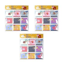 포포팬시 미니 팝업 카드 + 봉투 9종 세트, 혼합색상, 3세트