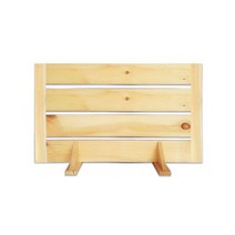 원목파티션 원목 50 x 40 cm + 끼움식 지지대, 무도색 원목