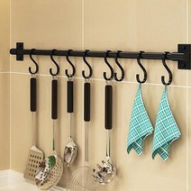 부착식 조리도구 걸이 8구 60cm + 실란트 픽스 접착제 + 보조나사, 60cm(8구)