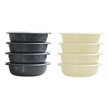 냉장고 정리 수납 보관용기 450ml x 2종세트, 4세트, 보관용기 그레이 + 아이보리