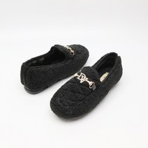 여성용 보석 장식 털 단화 로퍼 79356
