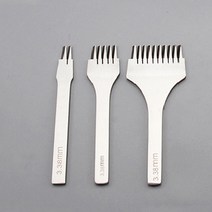 MEO 가죽공예 사선치즐 목타 그리프 2날 + 5날 + 10날 3.38mm, 1세트