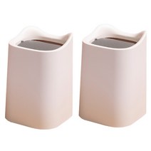 제이씨피 크리미 컬러 미니멀 휴지통, 크림, 2개