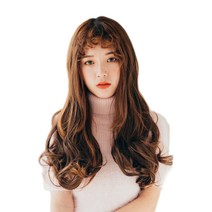 픽앤웨어 똑딱이 붙임머리 피스 루즈웨이브 M, 블랙, 1개