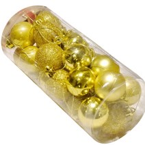 스투피드 크리스마스 트리 장식볼 4cm, 골드, 24개