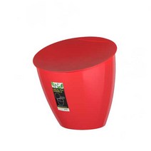 FABULOUS 플로라 화장대 미니 라운드 쓰레기통, 레드, 1개