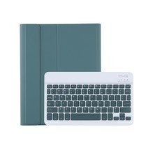 디플 애플펜슬거치가능 다이어리형 태블릿PC 케이스   블루투스 키보드 T11B, 그린