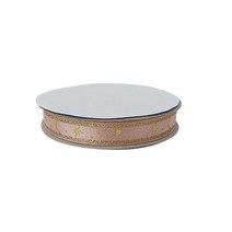 티나피크닉 크리스마스 선물 포장 리본끈 별 달 츄리 25mm, 핑크색, 13.5m