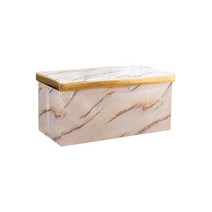 대리석 무늬 수납 스툴 60 x 35 x 35 cm, TYPE02