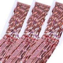 마켓에이 레이저 실크 홈파티 수술 커튼 1 x 3 m, 로즈골드, 3개