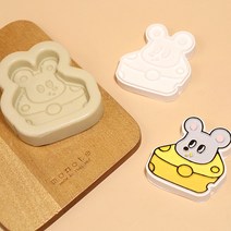 앵글띵 타블렛 실리콘몰드 2p, 무쿠무쿠 치즈먹다 걸린쥐