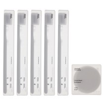 유즈툴컴퍼니 싱글 미세모 칫솔 화이트 5p + 원형 자석, 1세트