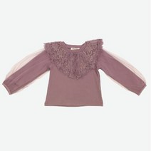 위시키즈 여아용 빅 레이스 카라 티셔츠