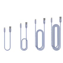 morac NY 메탈 8핀 고속 충전 케이블 25cm + 50cm + 1.2m + 2m, 1세트