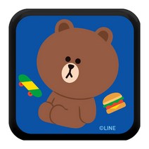 라인프렌즈 휴대폰 미러 톡, 브라운 시팅2, 1개