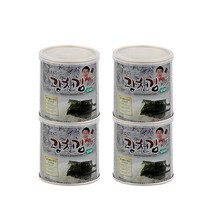 광천김 달인 김병만 파래 캔김, 4개, 30g