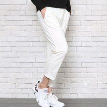 남성용 테이퍼드핏 링클프리 X922 9부 밴딩 슬랙스