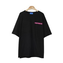 린다샵 여성용 여성용 라도오 형광 영문 나염 티셔츠 T6431K12