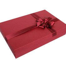 고급 핸드메이드 리본 선물상자 S, 로맨틱레드, 1개