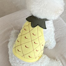 바이담수미 반려견 모듬과일 홀터넥 나시티, 파인애플