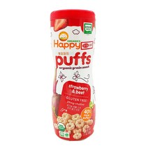 해피퍼프 유기농 곡물스낵 60g, 딸기 비트, 1개