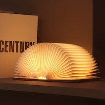 북스타일 LED 무드등 소형, 월넛